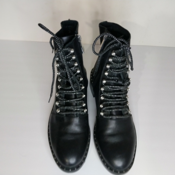 Zara Black Ankle Boots with Studded Details Size EU 38 - Picture 3 of 13